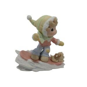 Precious Moments "Theres Sno-Boredom With You" 2000 Enesco Figurine With Box